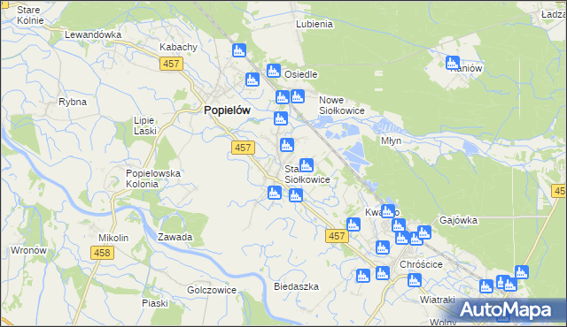 mapa Stare Siołkowice, Stare Siołkowice na mapie Targeo