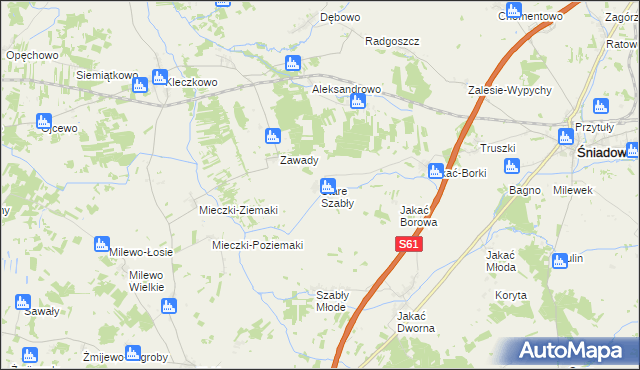 mapa Stare Szabły, Stare Szabły na mapie Targeo
