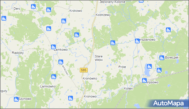 mapa Stare Włóki, Stare Włóki na mapie Targeo