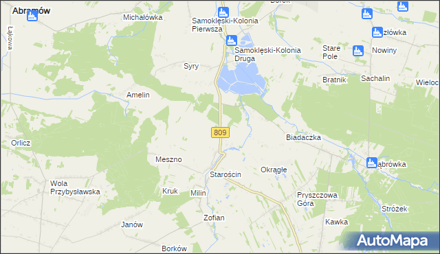 mapa Starościn-Kolonia, Starościn-Kolonia na mapie Targeo