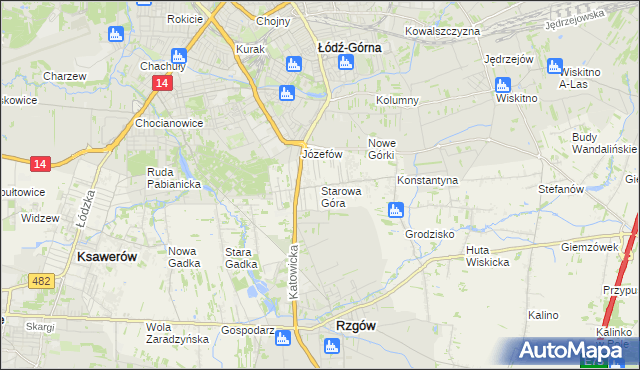 mapa Starowa Góra, Starowa Góra na mapie Targeo