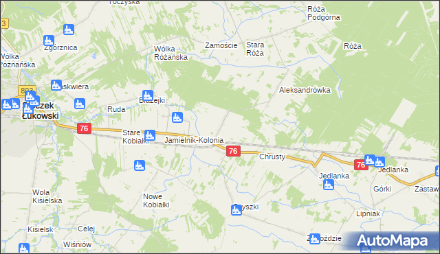 mapa Stary Jamielnik, Stary Jamielnik na mapie Targeo