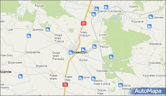 mapa Stary Kiączyn, Stary Kiączyn na mapie Targeo