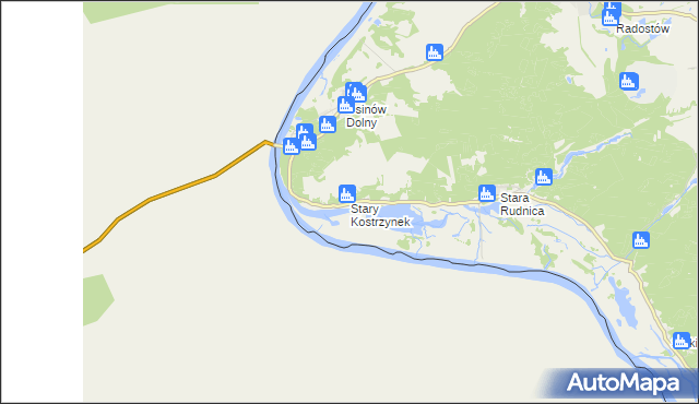 mapa Stary Kostrzynek, Stary Kostrzynek na mapie Targeo