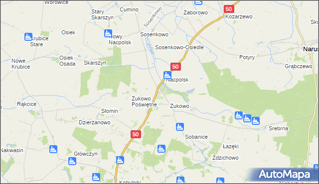 mapa Stary Nacpolsk, Stary Nacpolsk na mapie Targeo