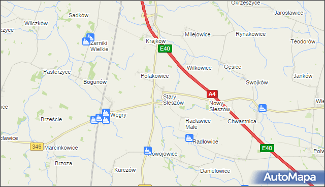 mapa Stary Śleszów, Stary Śleszów na mapie Targeo