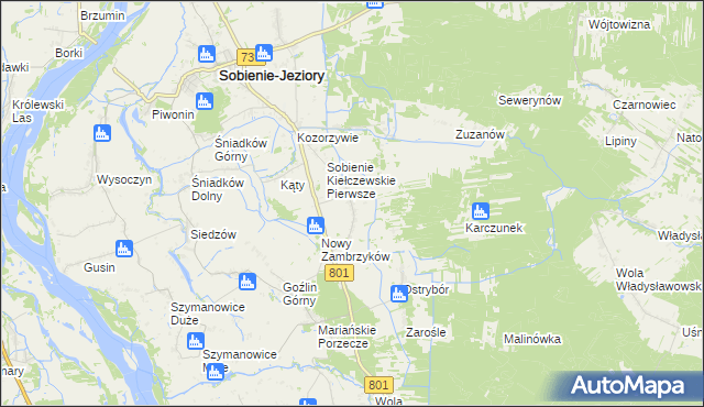 mapa Stary Zambrzyków, Stary Zambrzyków na mapie Targeo