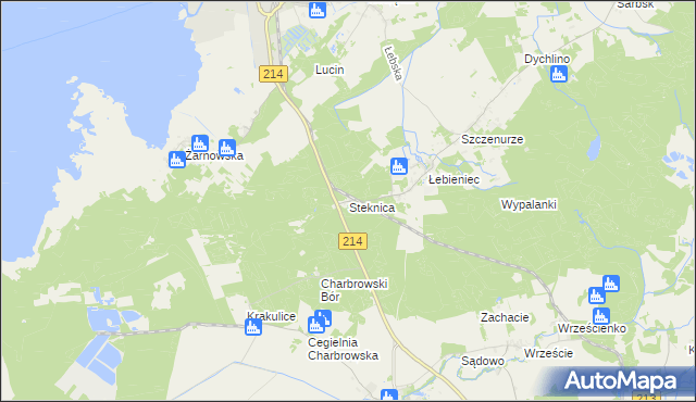 mapa Steknica, Steknica na mapie Targeo