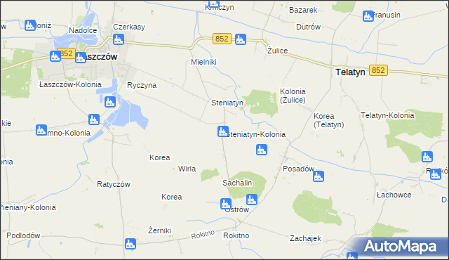 mapa Steniatyn-Kolonia, Steniatyn-Kolonia na mapie Targeo