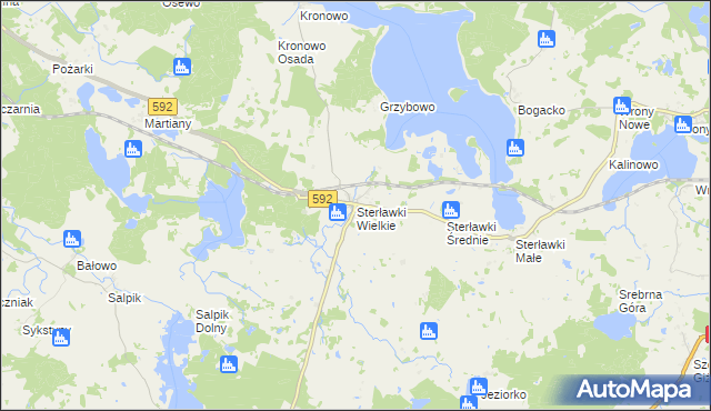 mapa Sterławki Wielkie, Sterławki Wielkie na mapie Targeo