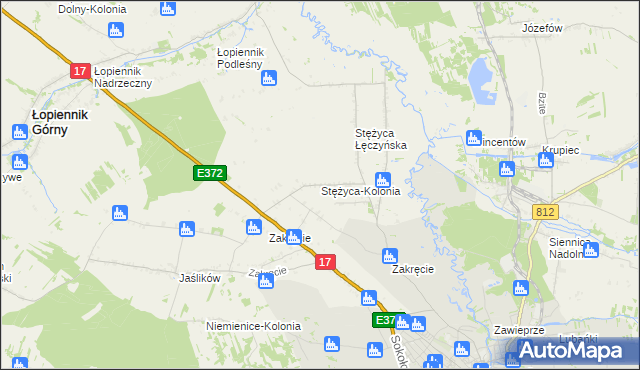 mapa Stężyca-Kolonia, Stężyca-Kolonia na mapie Targeo