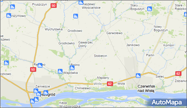 mapa Stobiecin, Stobiecin na mapie Targeo
