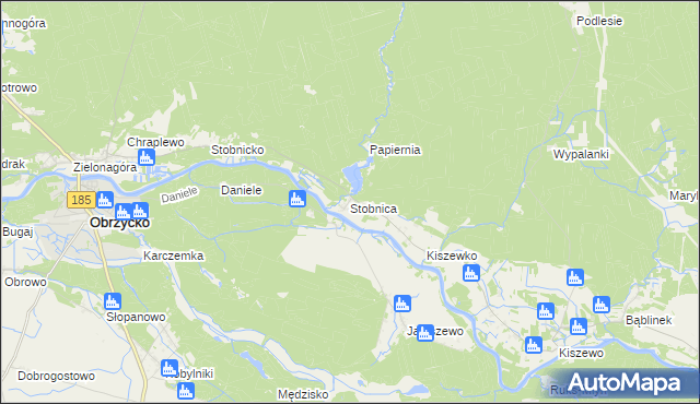 mapa Stobnica gmina Oborniki, Stobnica gmina Oborniki na mapie Targeo