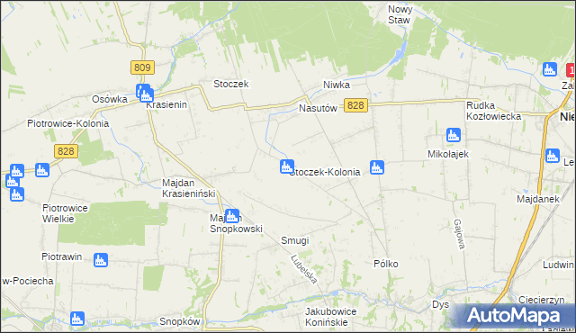 mapa Stoczek-Kolonia, Stoczek-Kolonia na mapie Targeo
