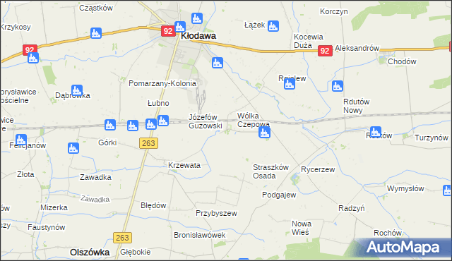 mapa Straszkówek, Straszkówek na mapie Targeo