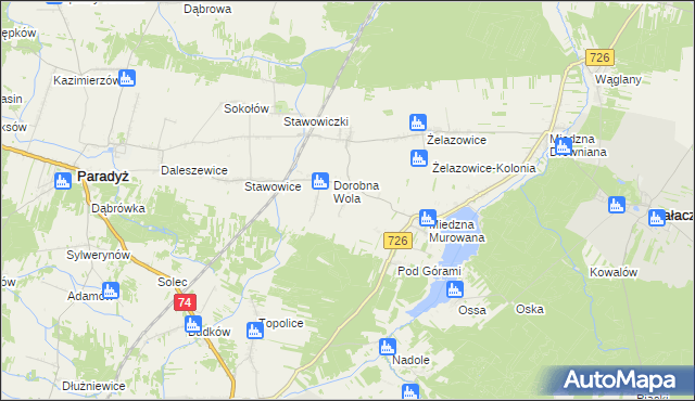 mapa Straszowa Wola, Straszowa Wola na mapie Targeo