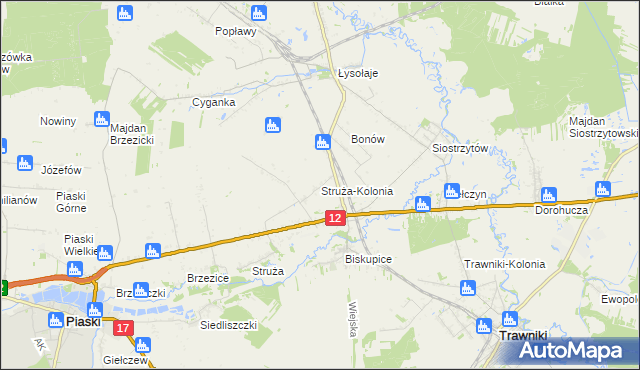 mapa Struża-Kolonia, Struża-Kolonia na mapie Targeo