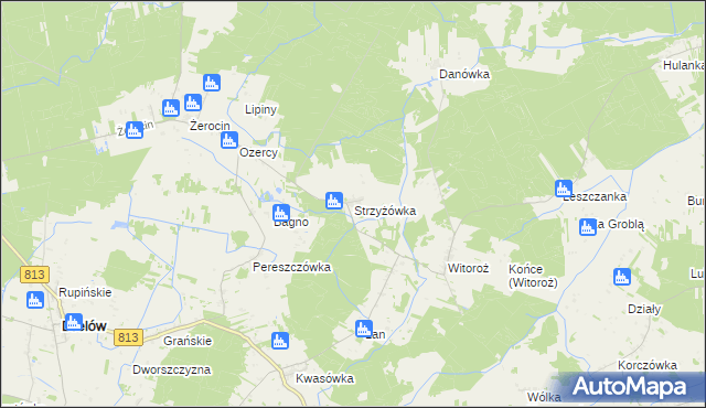 mapa Strzyżówka, Strzyżówka na mapie Targeo