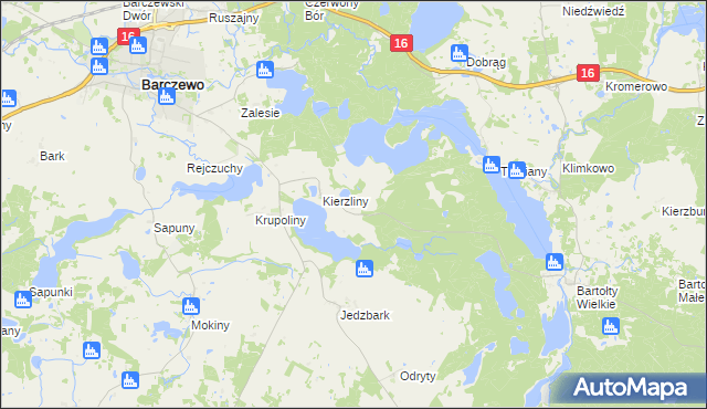 mapa Studzianek gmina Barczewo, Studzianek gmina Barczewo na mapie Targeo
