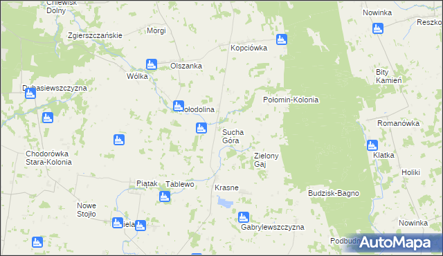 mapa Sucha Góra, Sucha Góra na mapie Targeo