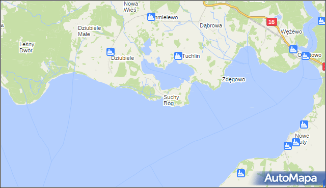 mapa Suchy Róg, Suchy Róg na mapie Targeo