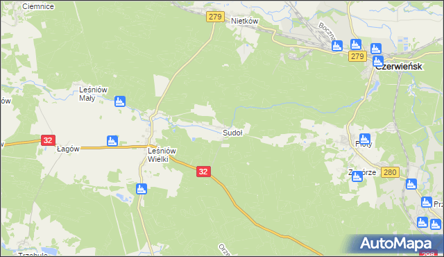 mapa Sudoł, Sudoł na mapie Targeo