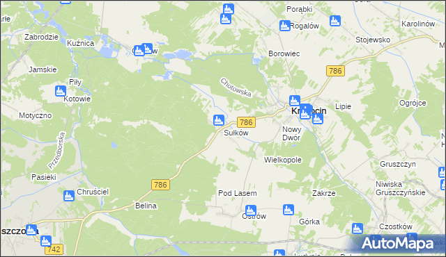 mapa Sułków gmina Krasocin, Sułków gmina Krasocin na mapie Targeo