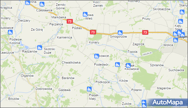 mapa Sułkowice gmina Solec-Zdrój, Sułkowice gmina Solec-Zdrój na mapie Targeo