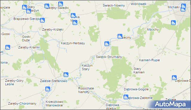 mapa Święck-Strumiany, Święck-Strumiany na mapie Targeo
