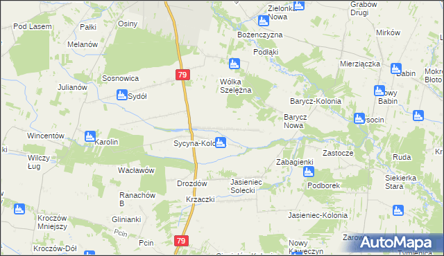 mapa Sycyna Północna, Sycyna Północna na mapie Targeo