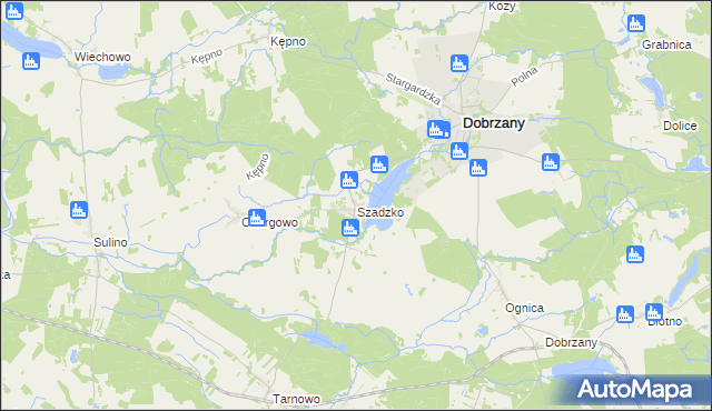 mapa Szadzko, Szadzko na mapie Targeo