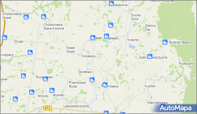 mapa Szczuki gmina Janów, Szczuki gmina Janów na mapie Targeo