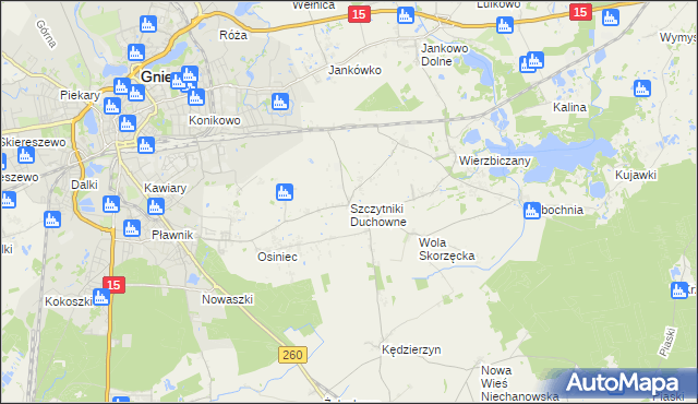 mapa Szczytniki Duchowne, Szczytniki Duchowne na mapie Targeo