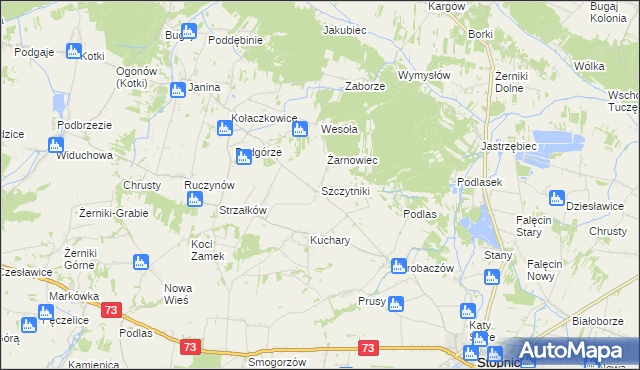 mapa Szczytniki gmina Stopnica, Szczytniki gmina Stopnica na mapie Targeo