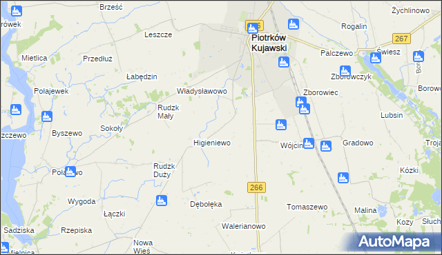 mapa Szewce gmina Piotrków Kujawski, Szewce gmina Piotrków Kujawski na mapie Targeo