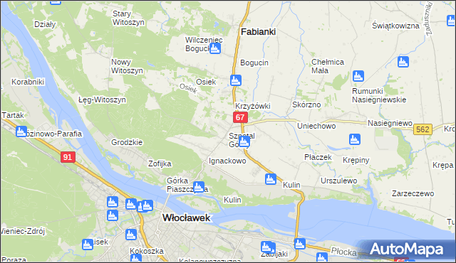 mapa Szpetal Górny, Szpetal Górny na mapie Targeo