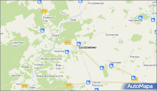 mapa Szudziałowo, Szudziałowo na mapie Targeo