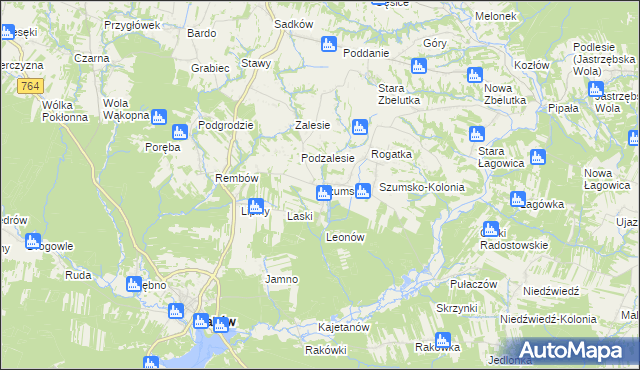 mapa Szumsko, Szumsko na mapie Targeo