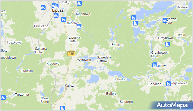 mapa Szwedzki Ostrów, Szwedzki Ostrów na mapie Targeo