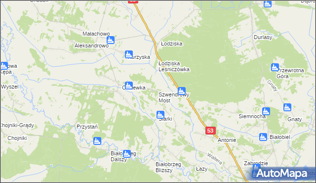 mapa Szwendrowy Most, Szwendrowy Most na mapie Targeo