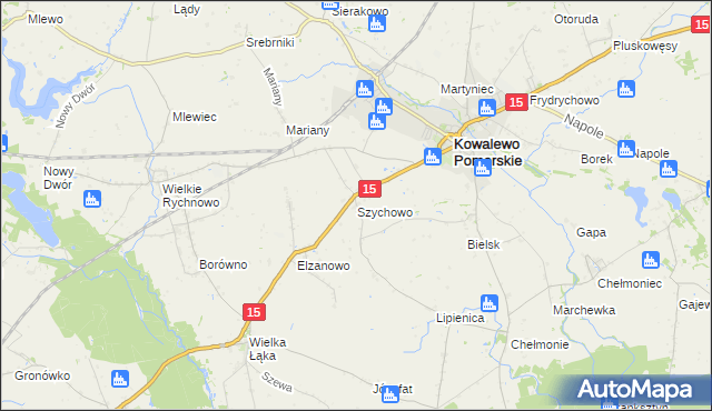 mapa Szychowo, Szychowo na mapie Targeo