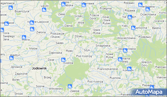 mapa Szyk, Szyk na mapie Targeo