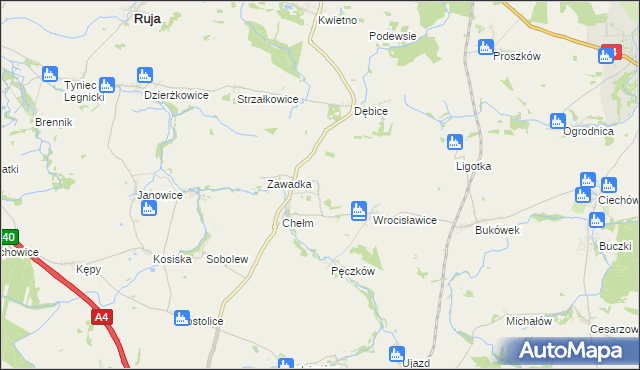 mapa Szymanów gmina Malczyce, Szymanów gmina Malczyce na mapie Targeo
