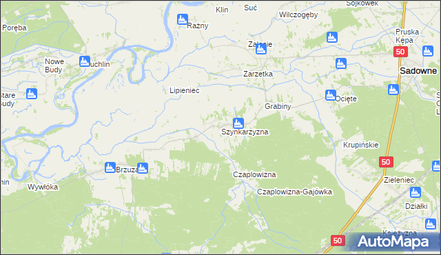 mapa Szynkarzyzna, Szynkarzyzna na mapie Targeo