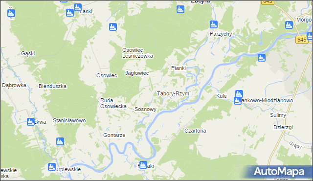 mapa Tabory-Rzym, Tabory-Rzym na mapie Targeo