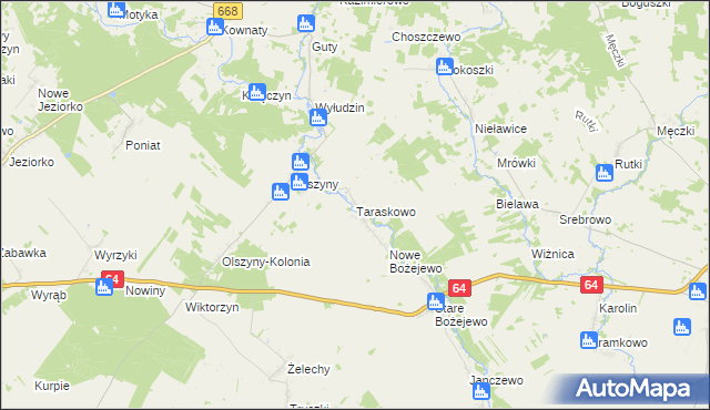 mapa Taraskowo, Taraskowo na mapie Targeo