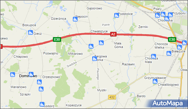 mapa Targowa Górka, Targowa Górka na mapie Targeo