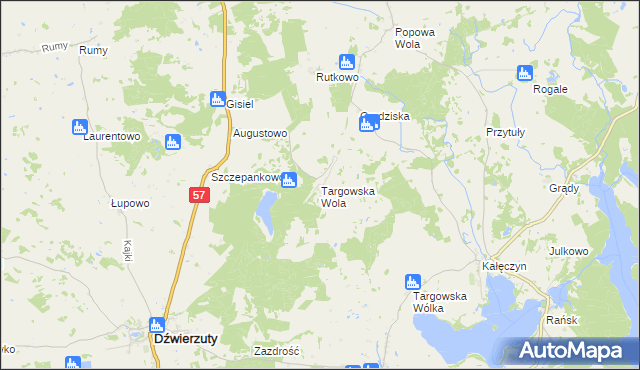 mapa Targowska Wola, Targowska Wola na mapie Targeo