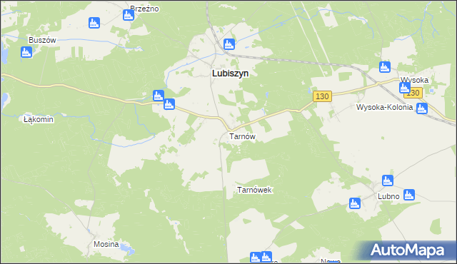 mapa Tarnów gmina Lubiszyn, Tarnów gmina Lubiszyn na mapie Targeo