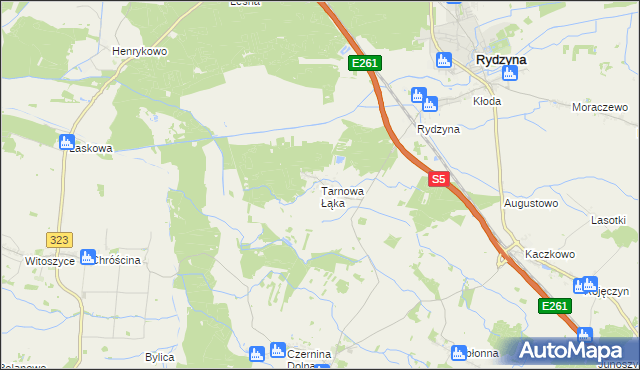 mapa Tarnowa Łąka, Tarnowa Łąka na mapie Targeo